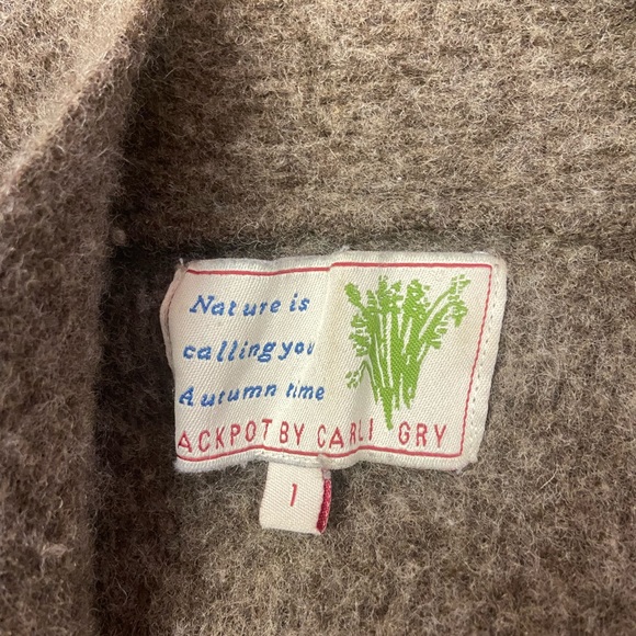 Jackpot by Carli Gry, women’s brown wool jacket - Picture 2 of 3